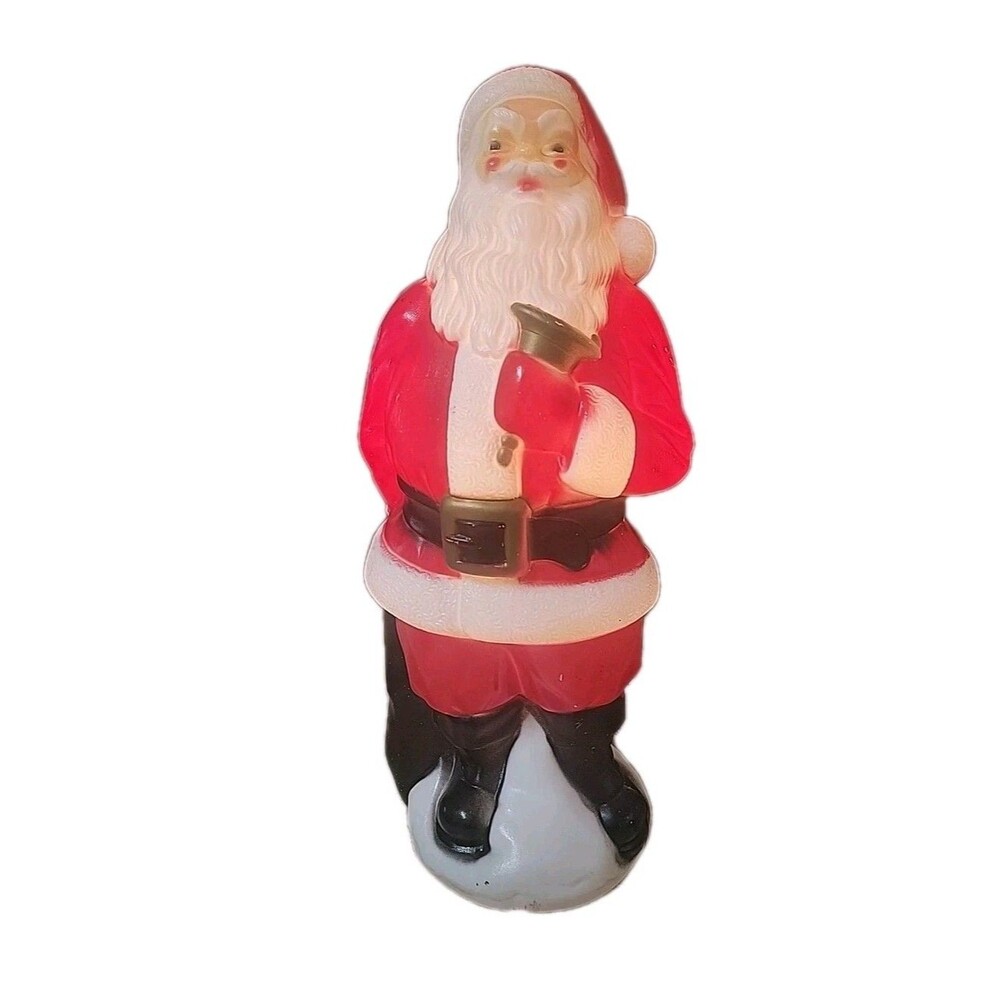 Vintage 1969 Light-Up Santa Claus Blow Mold Christmas Decoration Empire USA 19"